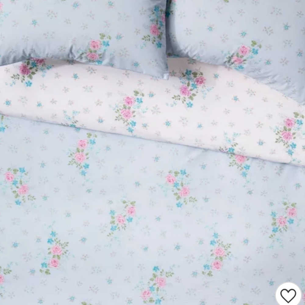 Lily Rose Duvet Cover Set Blue - Simply Shabby Chi - Picture 3 of 13